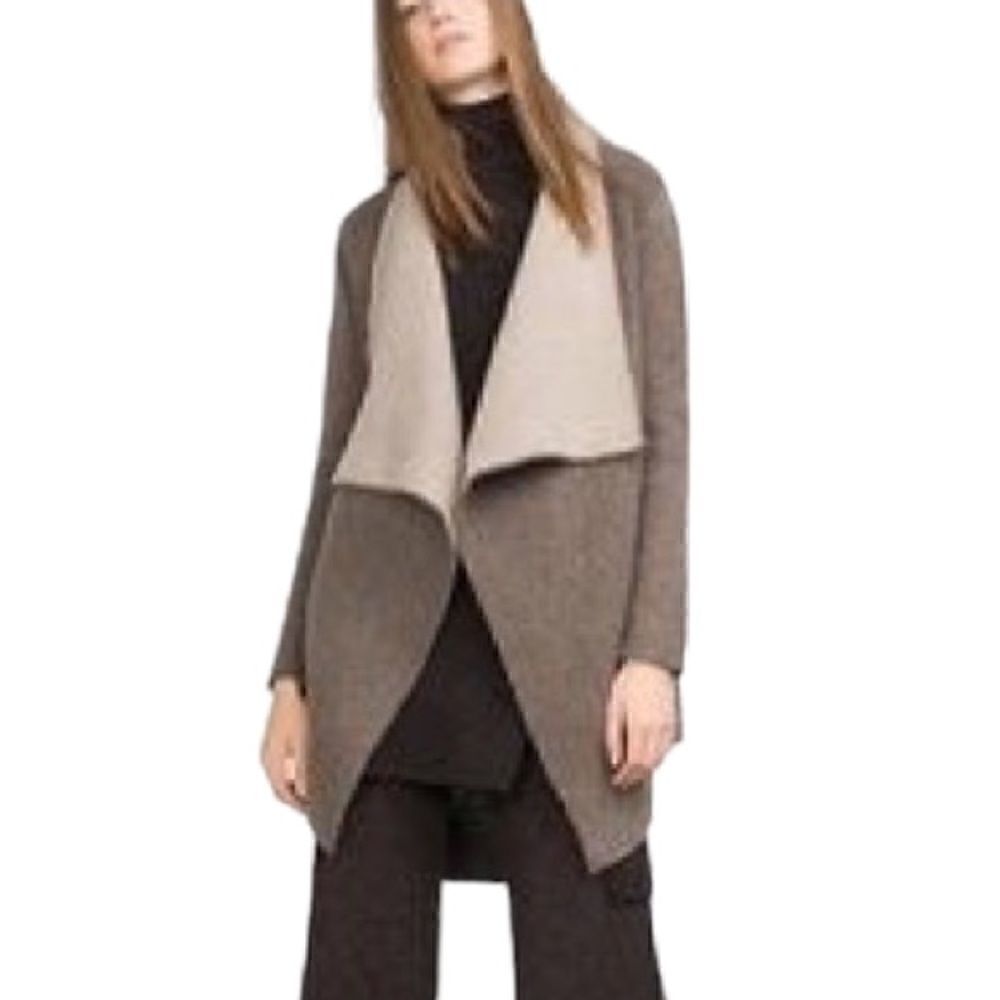 Zara knit cardigan wool blend sweater green size small